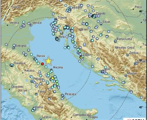 Terremoto Forte Scossa Oggi In Mare Davanti A Rimini Pesaro E Ancona