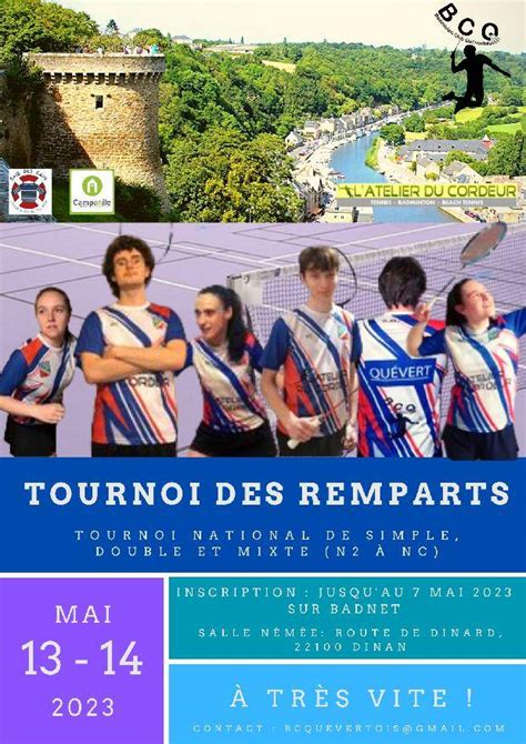 Planning Du Week End Du Au Mai Tr Gor Badminton