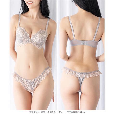 フランデランジェリー fran de lingerie ロマンチックな華ありランジェリー響きにくいのがうれしいTバックショーツ クラシカルフローラル Tバック タンガ返品不可商品 他
