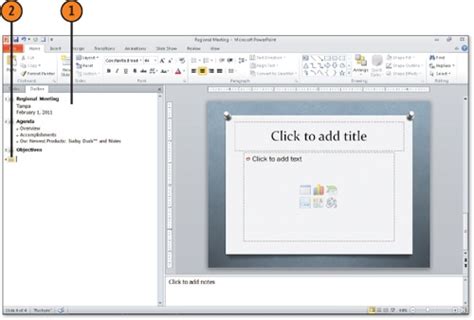 Building A Presentation Outline In Powerpoint 2010 Microsoft Press Store