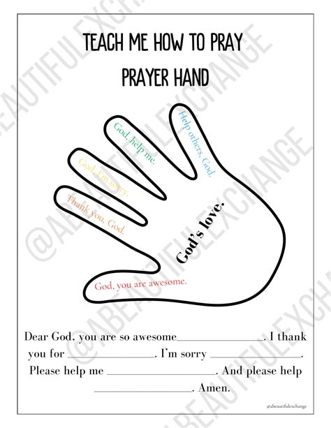 Teach Me How To Pray Prayer Hand Etsy