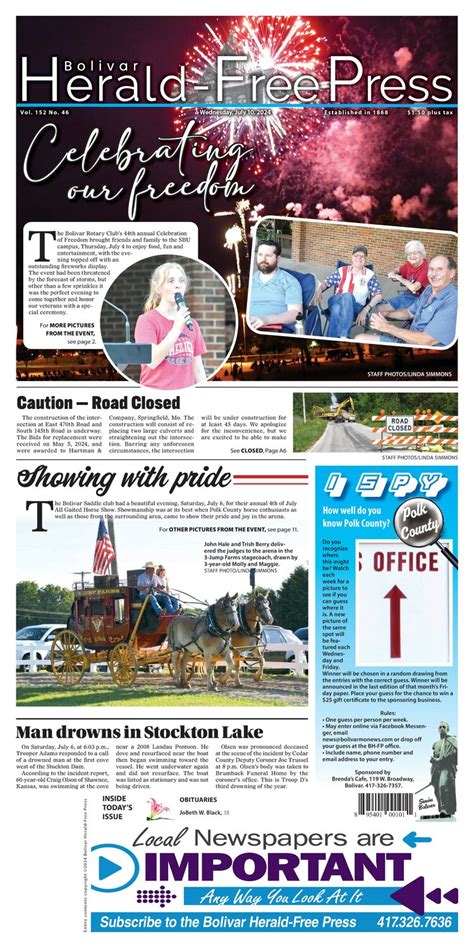 Wednesday July 10 2024 Bolivar Herald Free Press