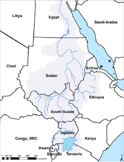 Map Showing The Nile Basin Countries Download Scientific Diagram