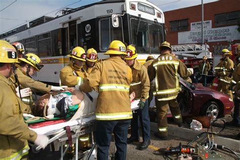 Two Dead After Train And Car Collide Los Angeles Firefighter… Flickr