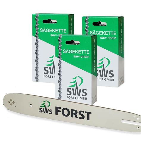 35cm SWS Forst Schwert Set mit 3 Sägeketten 3 8 52TG 1 3mm p f Dolmar