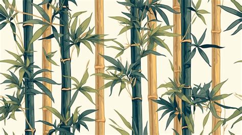 Filipino bamboo patterns with slender stalks | Premium AI-generated vector