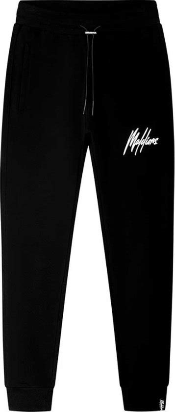 Malelions Duo Essentials Trackpants Black White Bol