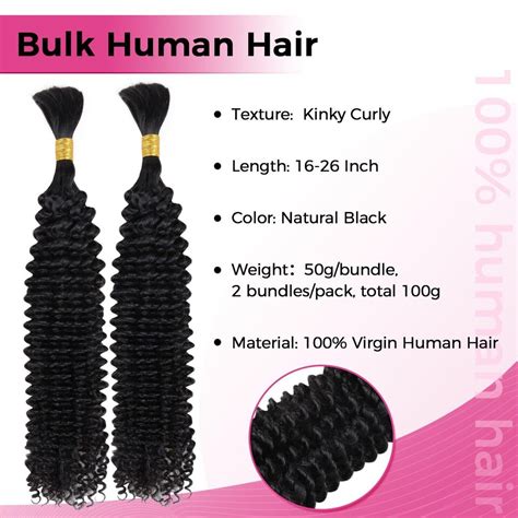 Lashey Human Braiding Hair Kinky Curly Bulk Human Hair For Braiding