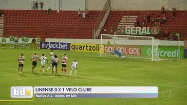 Bom Dia Cidade Bauru Linense Perde Para O Velo Clube Por Gol De