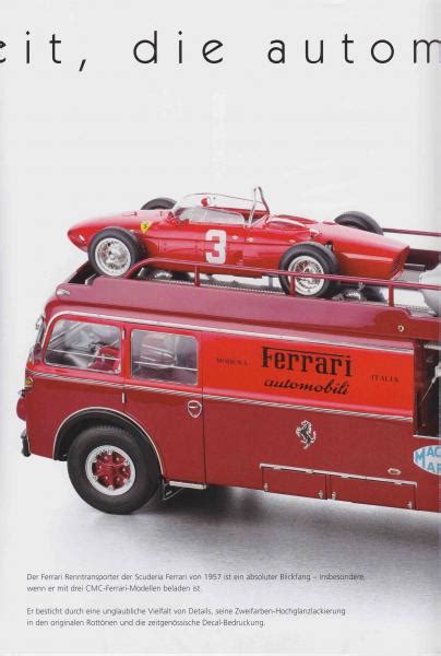 Dépliant Ferrari Race Car Transporter Fiat 642 Rn2 Bartoletti 1957