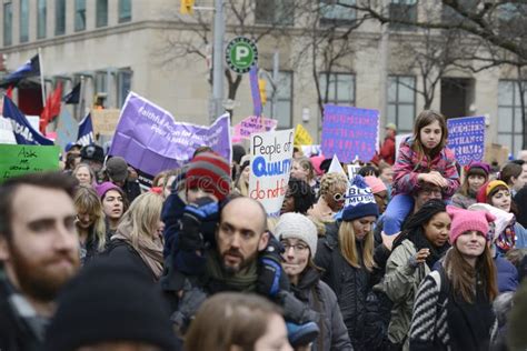 Women March In Toronto Editorial Image Image Of Human 85032965