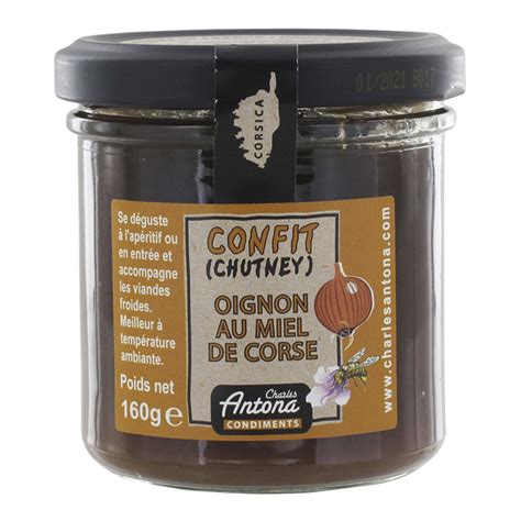 Confit oignon au miel CHARLES ANTONA le pot de 160 g à Prix Carrefour