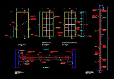 Puerta Automatica Corrediza En Autocad Librer A Cad