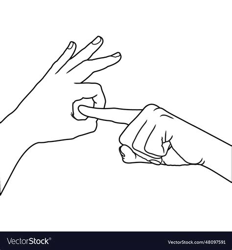 Sex Hand Gesture Royalty Free Vector Image Vectorstock