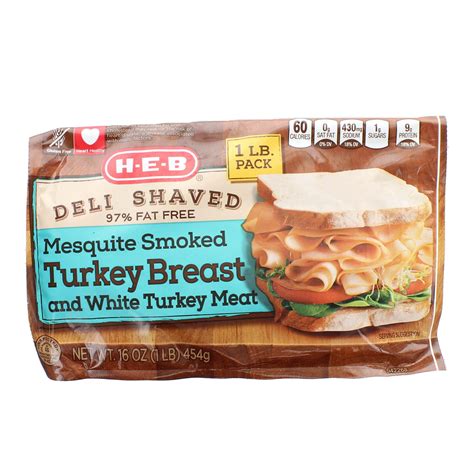 H E B Deli Shaved Mesquite Smoked Turkey Lunch Meat Shop Meat At H E B