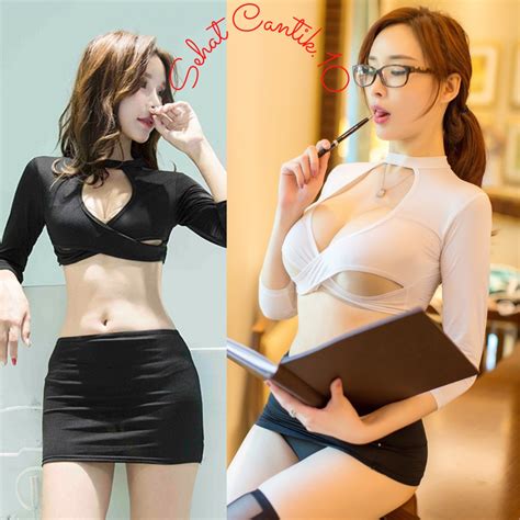 Jual Set Lingerie Sexy Baju Rok G String Model Cosplay Guru Eropa