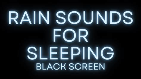 Rain Sounds For Sleeping And Meditation 5 Black Screen 10 Hours Youtube