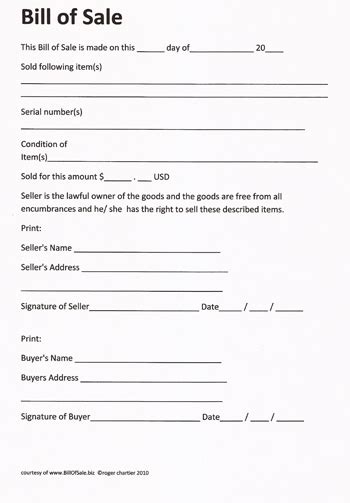 Free Printable Rv Bill of Sale Form Form (GENERIC)