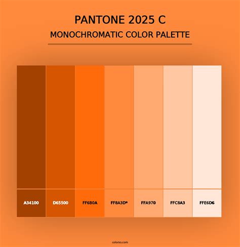 PANTONE 2025 C color palettes - colorxs.com