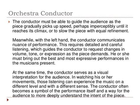 Role of the Orchestra Conductor