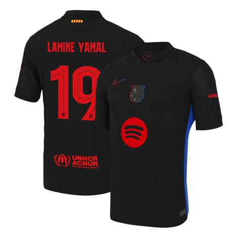 UCL Men S Authentic LAMINE YAMAL 19 Barcelona Away Soccer Jersey Shirt