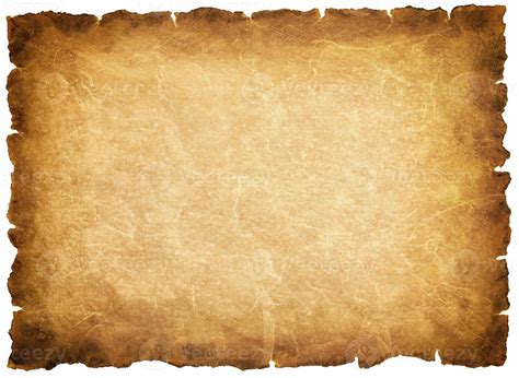 Old Parchment Paper Sheet Vintage Aged Or Texture Isolated On White