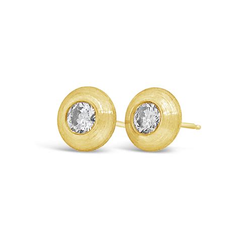 Round Brilliant Diamond Disc Earrings T Anthony Jewelers