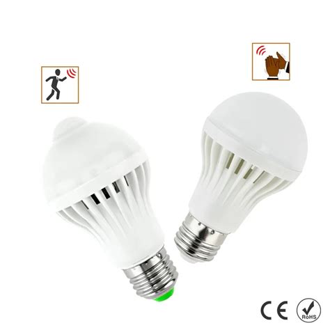 LED PIR Motion Sensor Bulb 5W 7W 9W 12W 15W E27 220V Led Bulb Sound