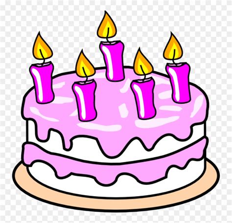 Download Birthday Cake Clip Art Free - Coloring Picture Of Cake - Png ...