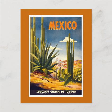 Mexico Vintage Travel Poster Postcard Zazzle