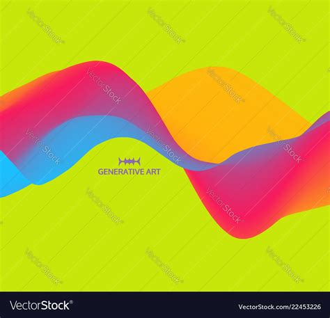 3d Wavy Background Dynamic Effect Design Template Vector Image