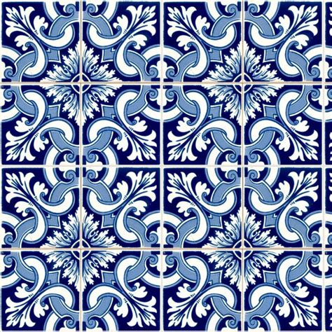 Papel de Parede Azulejo Português Azul Mod 798 Elo7