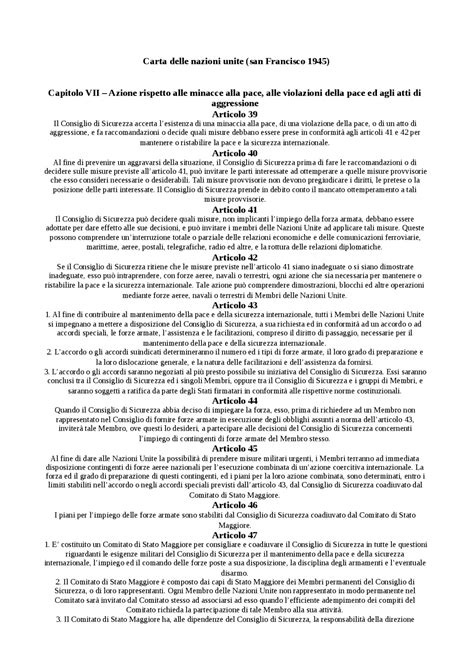 Carta delle nazioni unite - Docsity