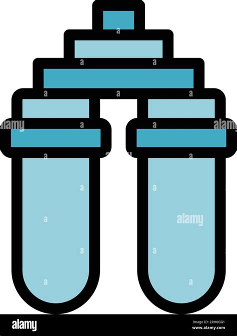 Double Tank Filter Icon Outline Vector Osmosis System Machine Plant