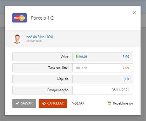 Gerenciando o recebimento por cartão Compensações Financeiro