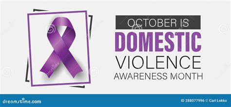 Domestic Violence Awareness Month Banner Observed Annually In October