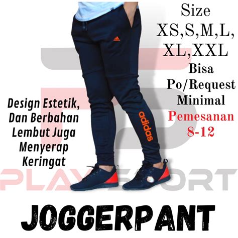 Jual Joggerpant Celana Training Panjang Celana Olahraga Pria Dan Wanita