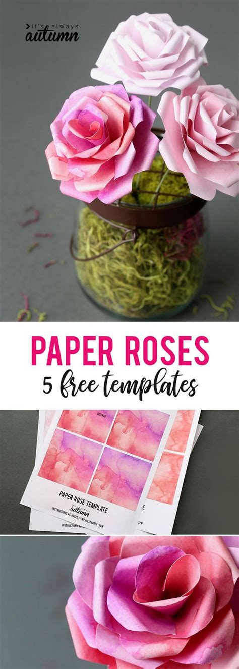 Papercraft Flower Make Gorgeous Paper Roses With This Free Paper Rose