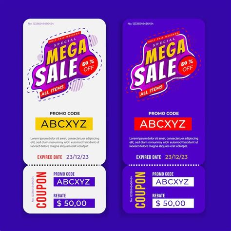 Premium Vector Mega Sale Voucher