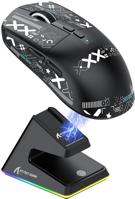 ATTACK SHARK X6 49g SUPERLIGHT Mouse with Magnetic Charging Dock ...