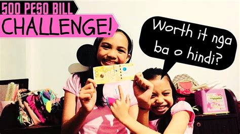 500 Peso Bill Challenge Aguamsibs Vlog 14 Youtube