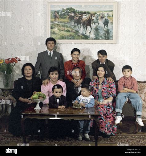 Kazakh President Nursultan Nazarbayev and his family Stock Photo - Alamy