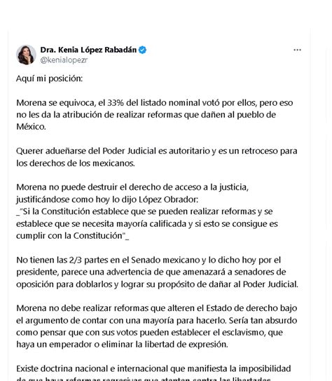 Querer adueñarse del Poder Judicial es autoritario y significa un