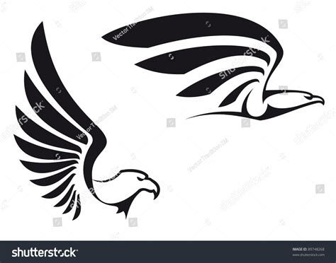 Black Eagles Isolated On White Background Stock Illustration 89748268 ...