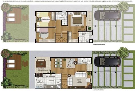 10 Plantas De Casas Geminadas De 2 Pavimentos