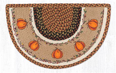 Scp 222 Harvest Pumpkin Slice Rug The Braided Rug Place