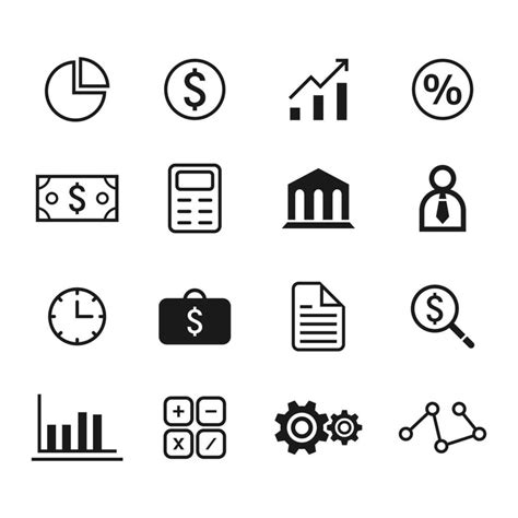 Isolated Free Business And Finance Vector 12 Icons Set On White