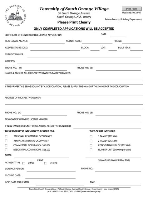 Certificate Of Occupancy Nj Fill Out And Sign Online Dochub