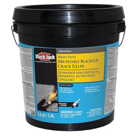 Black Jack Black Asphalt Patch Extra Thick Formula 3 6 Quart Bucket Fills Cracks Easy