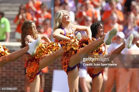 Rally Cats Perform During A College Football Game Between The Nc